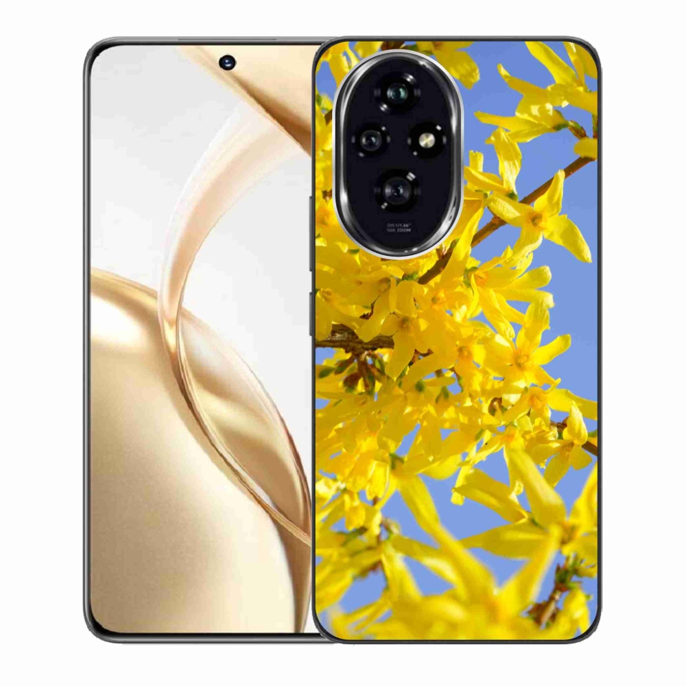 Zselés borító mmCase a Honor 200 5G készülékhez - sárga virágok