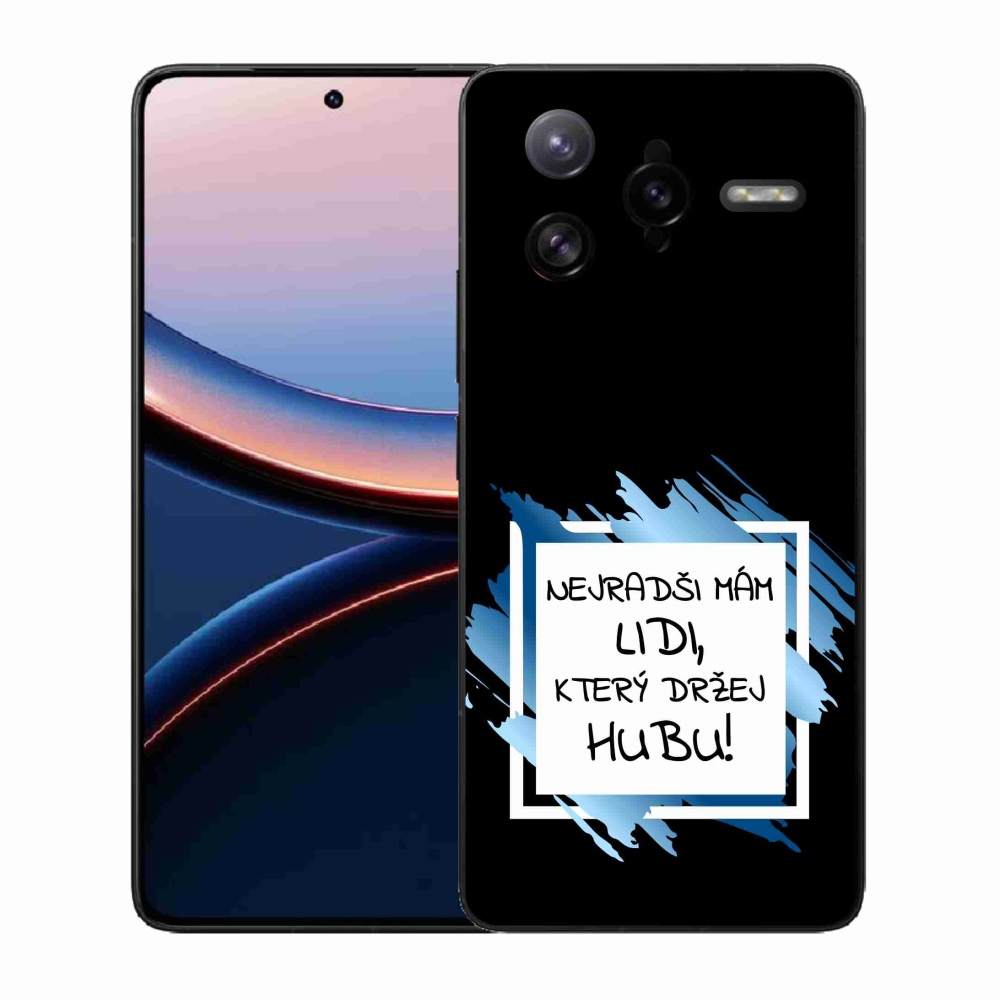 Gél borító mmCase a Xiaomi Poco F7 Ultra számára - vicces szöveg 7 fehér és fekete háttérrel