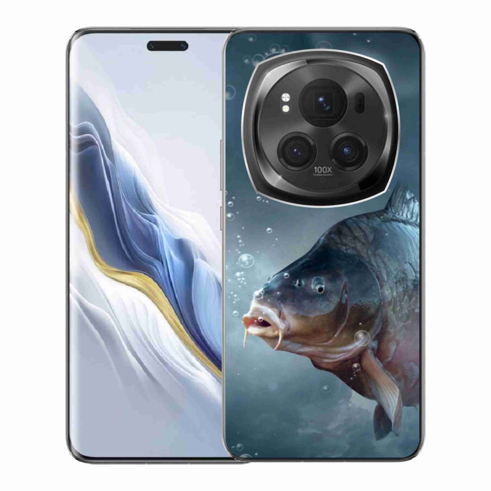 Zselés borítás mmCase a Honor Magic 6 Pro 5G számára - ponty és buborékok