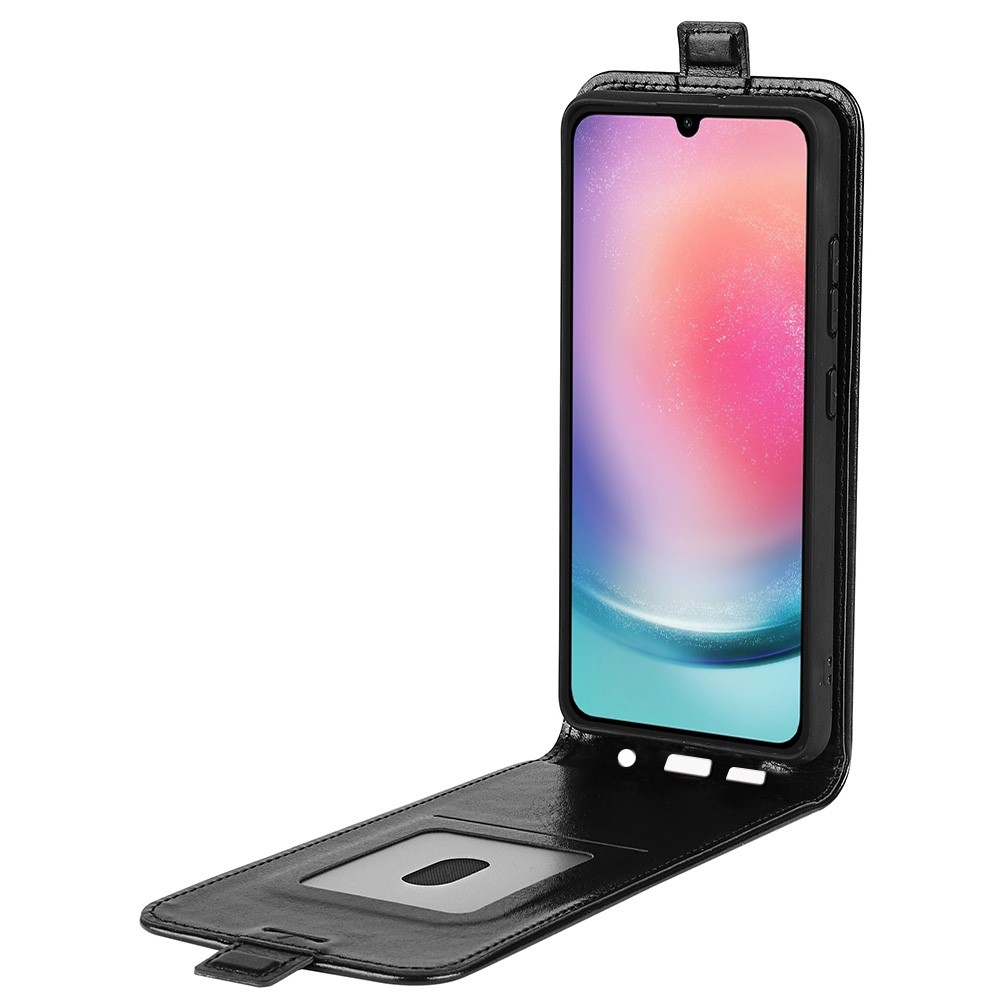 Függőleges könyvtáska Samsung Galaxy A16 4G/5G készülékhez - fekete