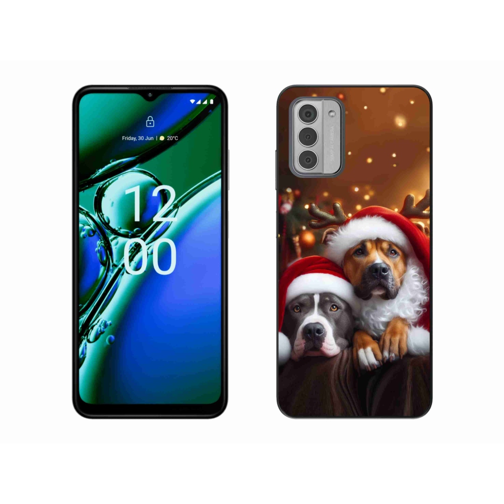 Zselés borítás mmCase a Nokia G42-hez - Karácsonyi kutyák