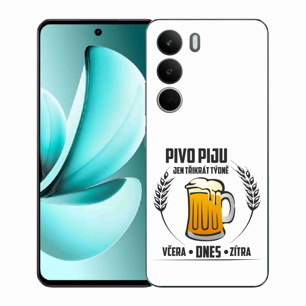 Gel Cover mmCase mmCase a Realme C71 készülékhez - sör motívum fehér háttérrel