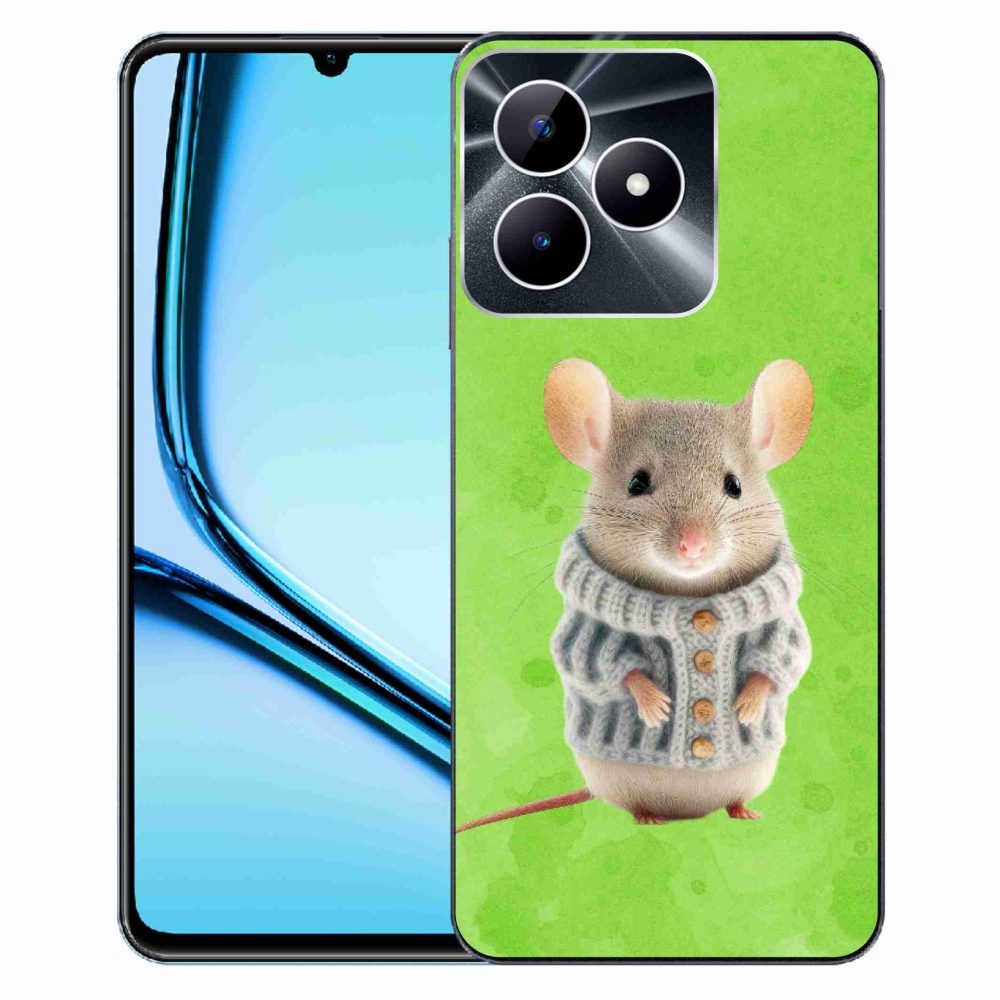 Zselés borítás mmCase a Realme Note 50 készülékhez - egér pulóverben