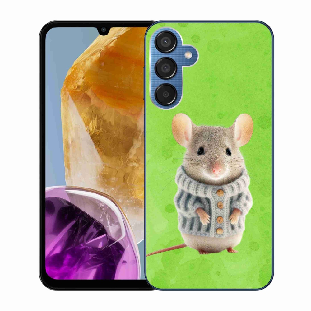 Zselés borítás mmCase Samsung Galaxy M15 5G - egér pulóverben