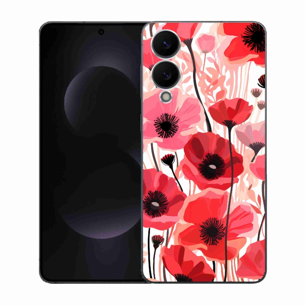 Gél védőhuzat mmCase Samsung Galaxy S25 Edge készülékhez - mákos 1