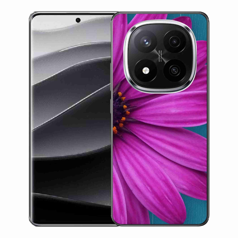 Zselés borítás mmCase a Xiaomi Redmi Note 14 Pro+ 5G számára - lila százszorszép