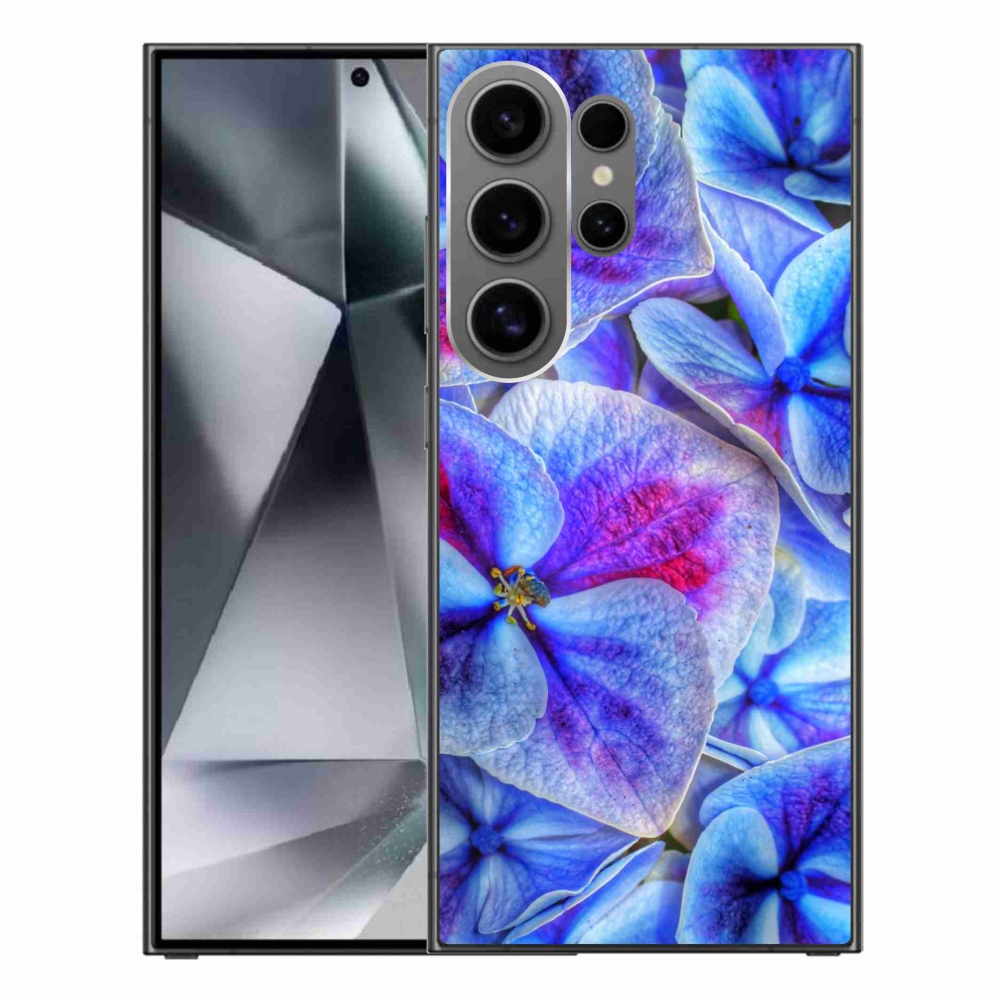 Gél védőhuzat mmCase Samsung Galaxy S24 Ultra - kék virágok 1