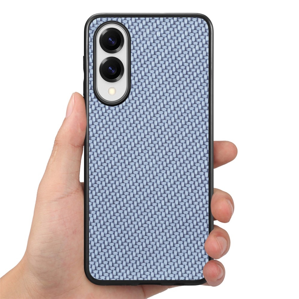 Gél bevonatú tok műbőrrel és kemény hátlappal Samsung Galaxy S25 Edge készülékre - kék