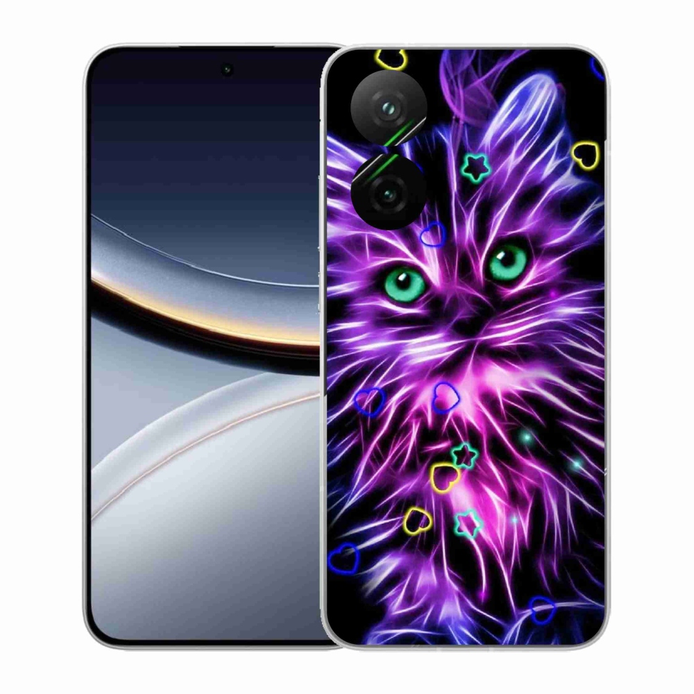 Gél borítás mmCase a Xiaomi Poco F7 5G számára - absztrakt macska