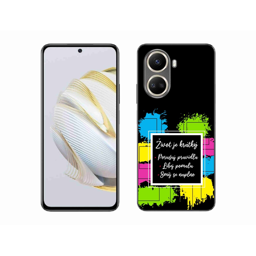 Gél borítás mmCase a Huawei Nova 10 SE-n - idézem 5 fekete háttérrel