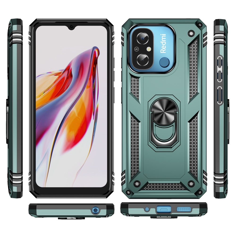 Gyűrűálló borítás Xiaomi Redmi 12C-hez - zöld