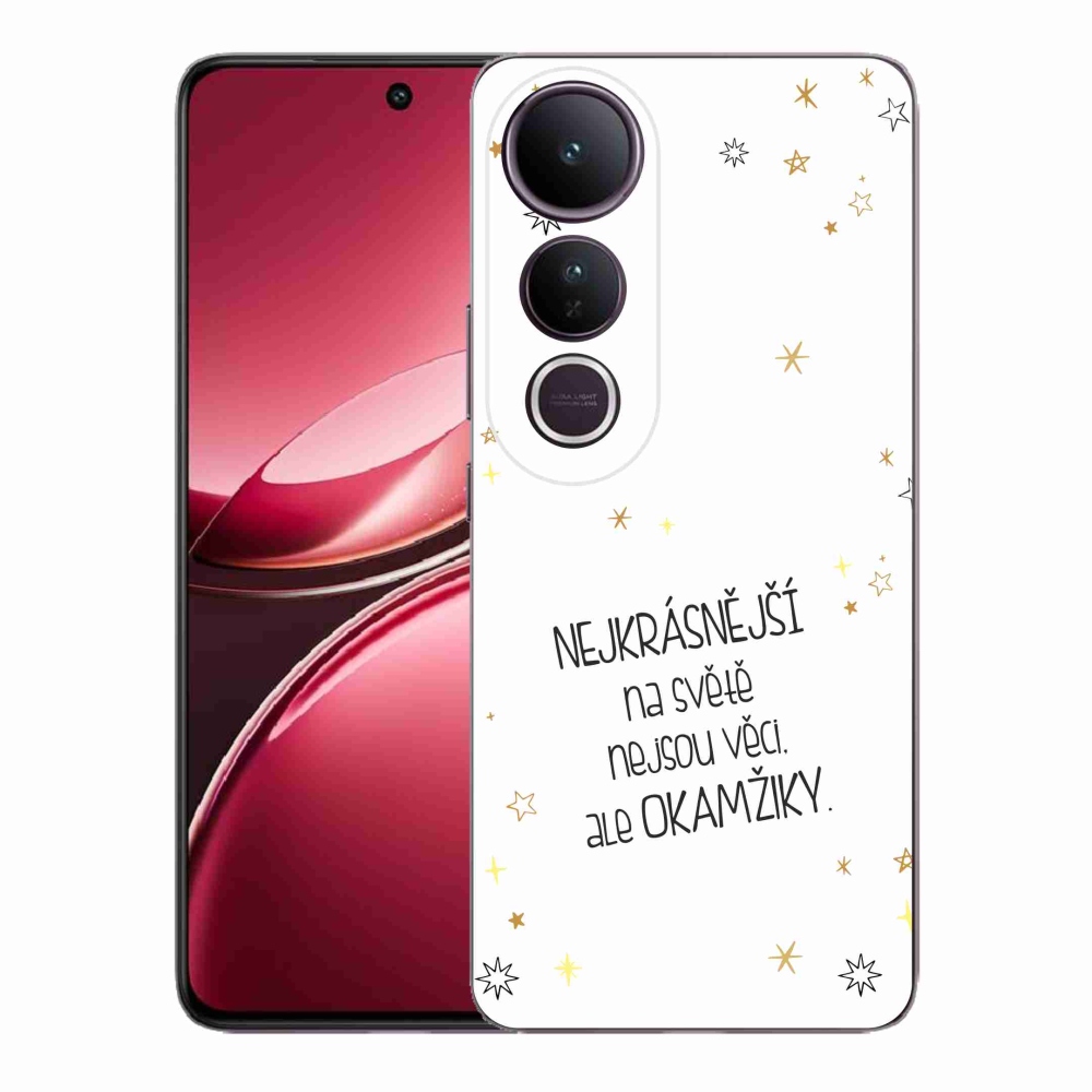 Gél borítás mmCase a Vivo V50 Lite 4G/5G - idézem 4 fehér háttérrel