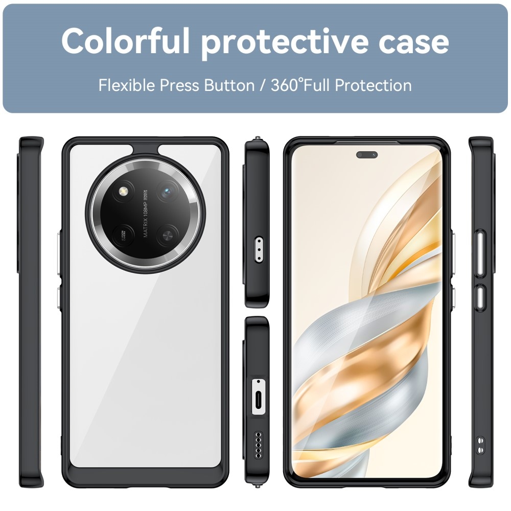 Gél tok fix hátlappal a Honor Magic 7 Lite 5G készülékhez - fekete