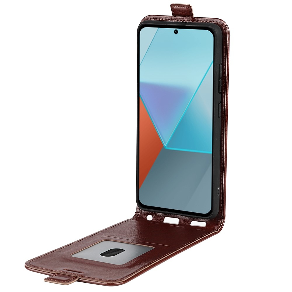 Függőleges flip tok Xiaomi Redmi Note 13 Pro 5G/Poco X6 5G - barna színben