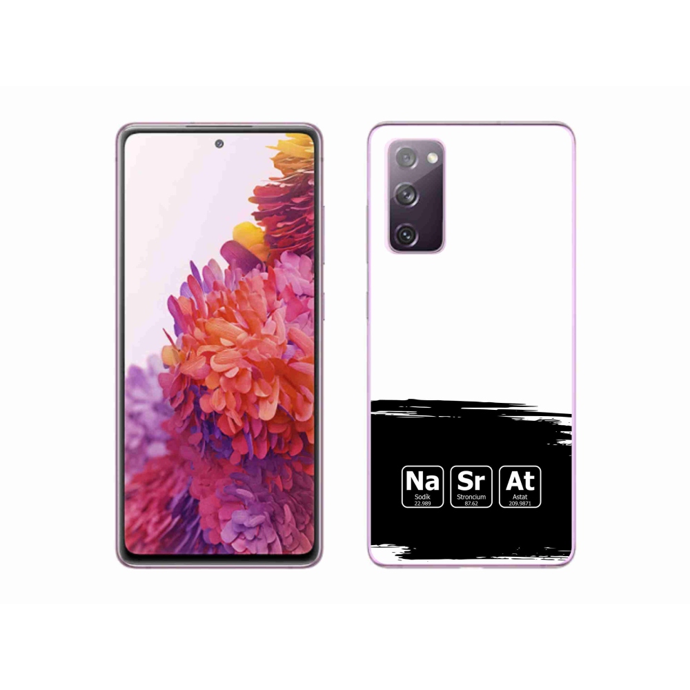 Gél borítás mmCase Samsung Galaxy S20 FE - kémiai elemek fekete és fehér háttérrel