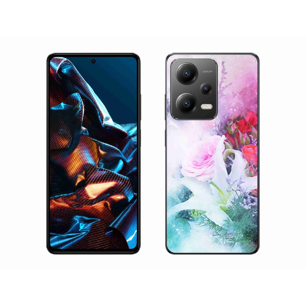 Gél borítás mmCase a Xiaomi Redmi Note 12 Pro 5G-hez - virágok 4
