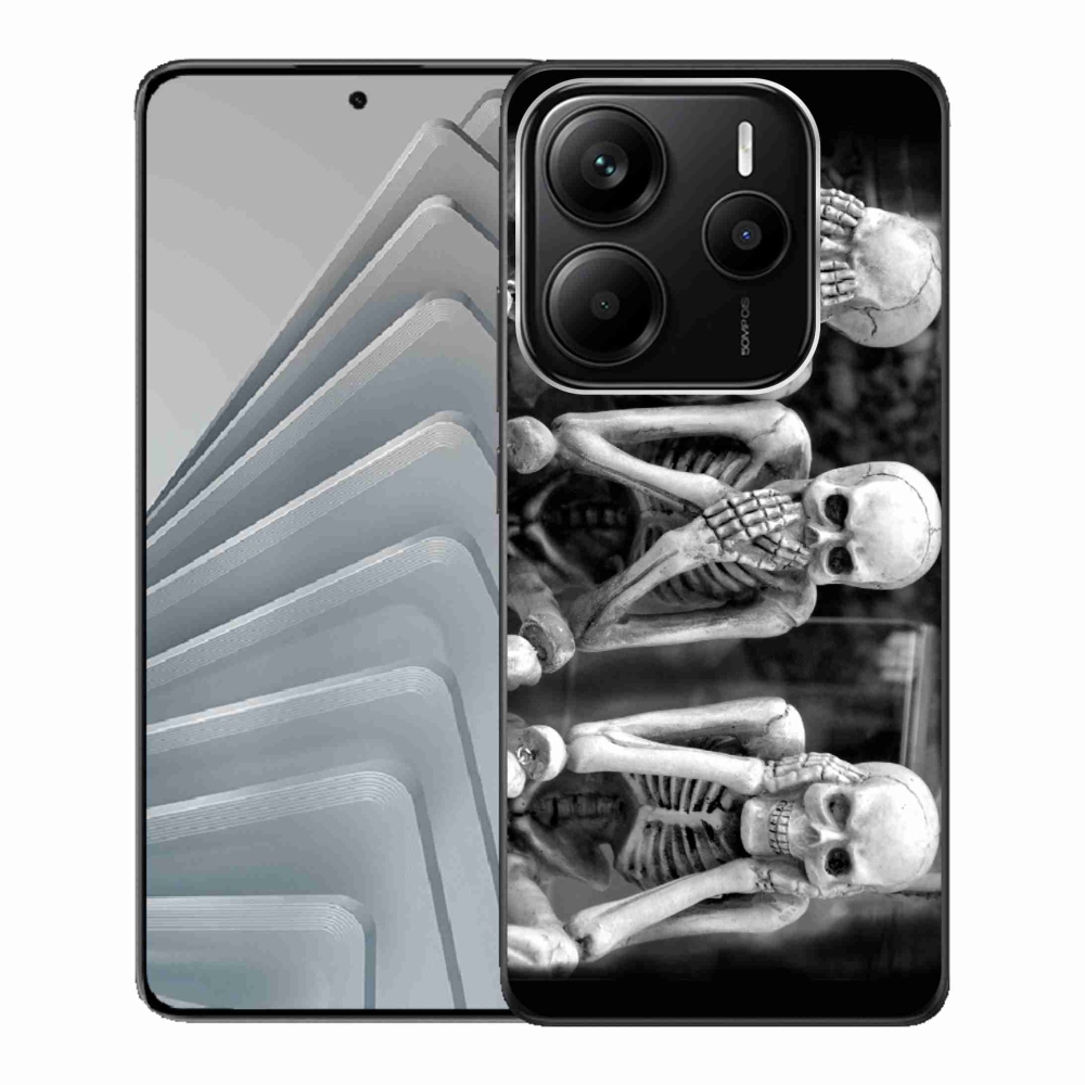 Gél borítás mmCase a Xiaomi Redmi Note 14 5G számára - csontvázak