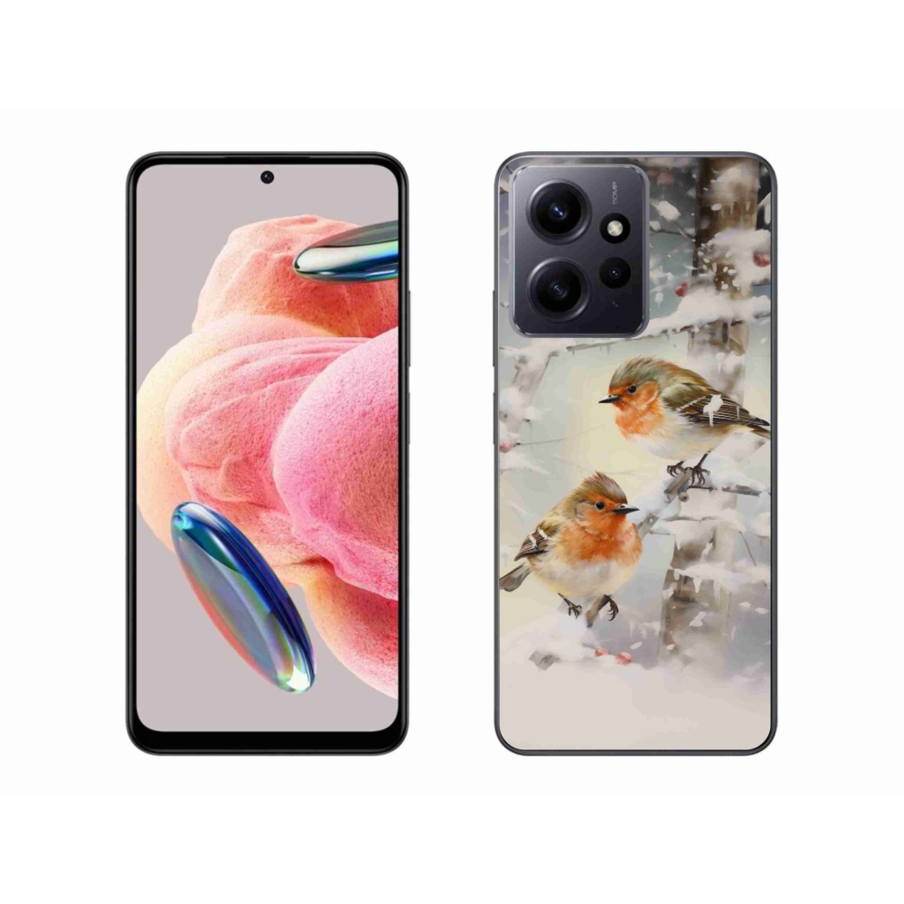 Gél borítás mmCase a Xiaomi Redmi Note 12 4G-hez - madarak télen