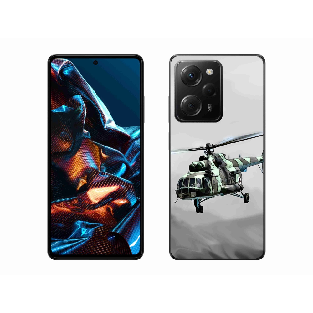 Gél borítás mmCase a Xiaomi Poco X5 Pro 5G számára - katonai helikopter