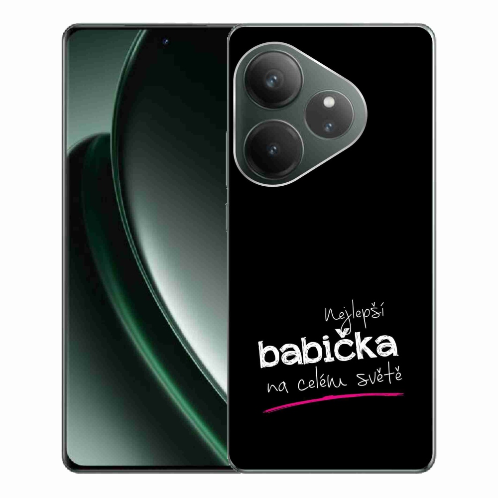 Gél borítás mmCase a Realme GT 6 5G/GT 6T 5G - Legjobb nagyi 4 fekete háttérrel