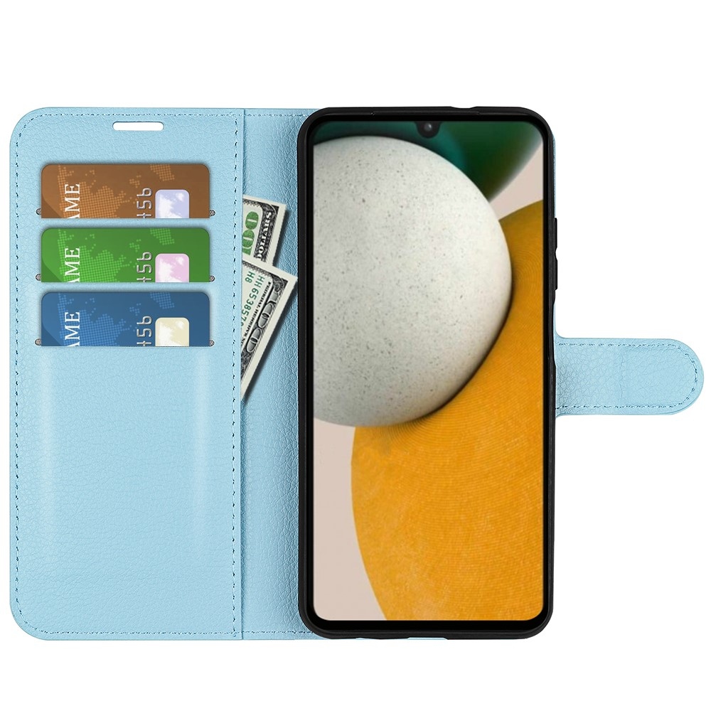 Litchi könyv tok Samsung Galaxy A15 4G/5G - kék