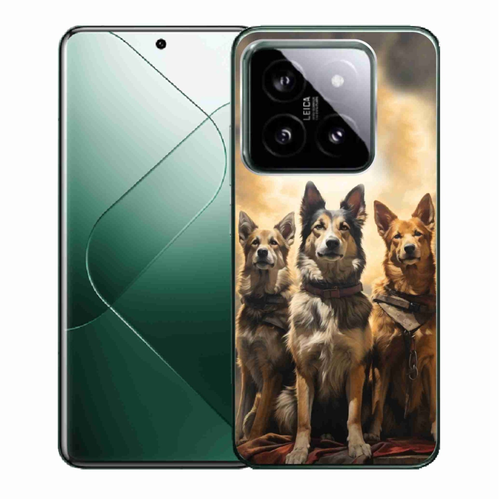 Gél borító mmCase a Xiaomi 14 - három kutya