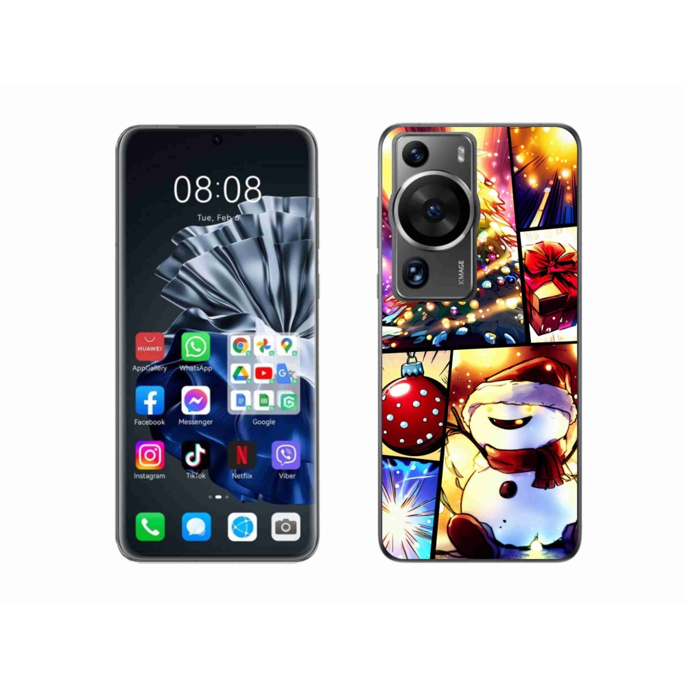 Gél borító mmCase a Huawei P60 Pro készülékhez - karácsonyi motívumok 1