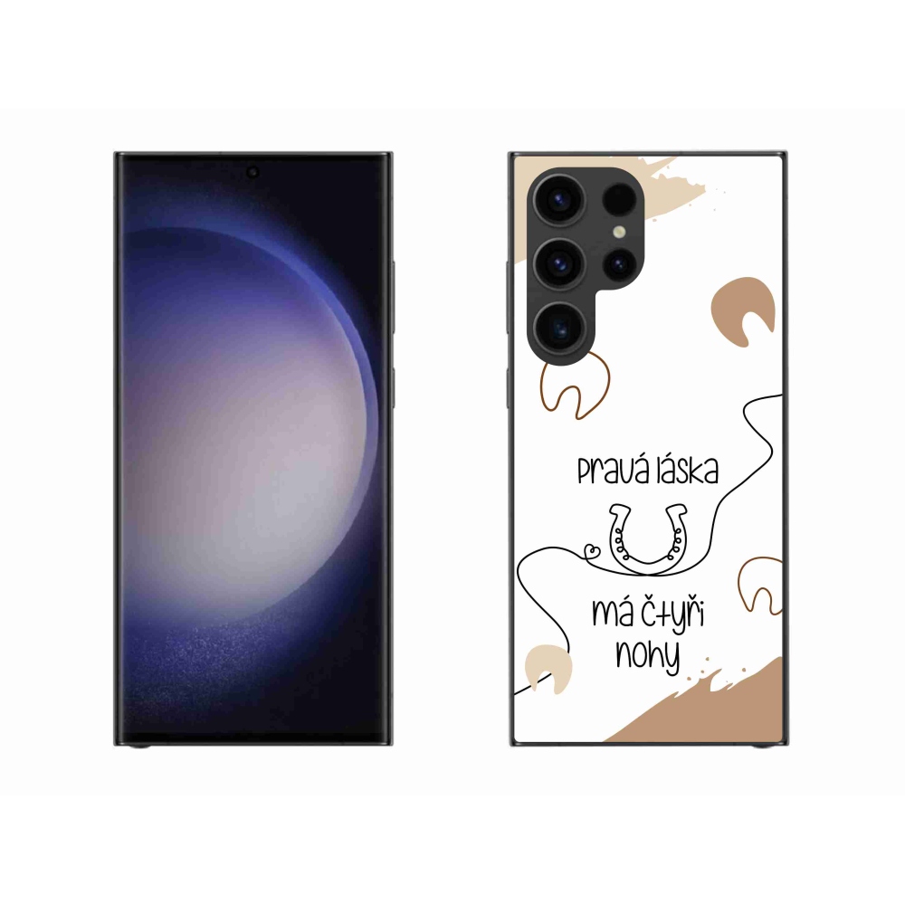 Gél borítás mmCase Samsung Galaxy S23 Ultra 5G - ló motívum fehér háttérrel