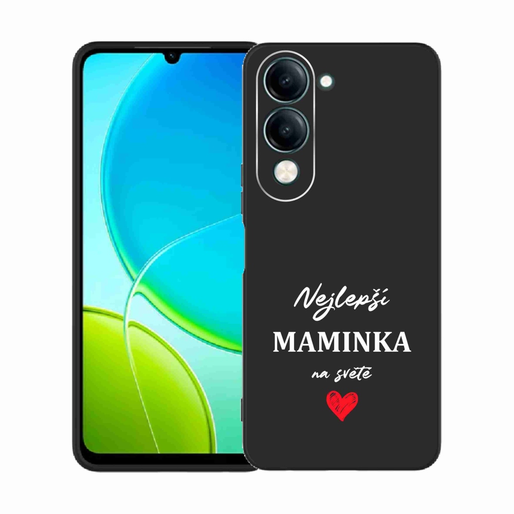 Gél borító mmCase a Vivo Y29s 5G - legjobb anya 1 fekete háttérrel