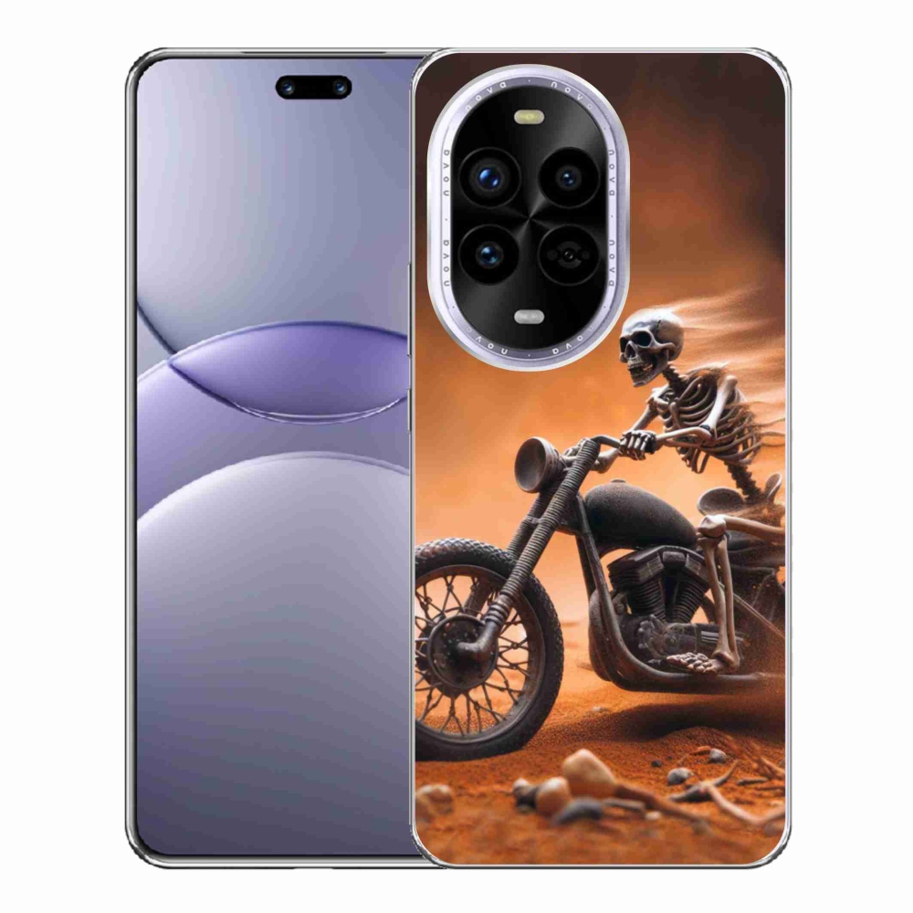 Gél borítás mmCase a Huawei Nova 13 Pro 5G-n - csontváz a motorkerékpáron