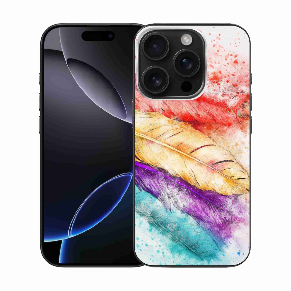 Zselés borítás mmCase iPhone 16 Pro készülékhez - színes toll