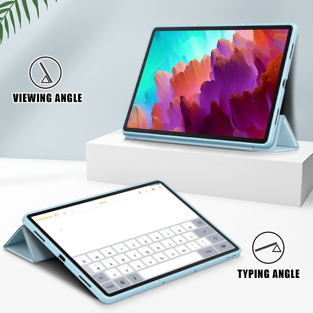 Ügyes záró tok Lenovo Tab P12 táblagéphez - világoskék színben