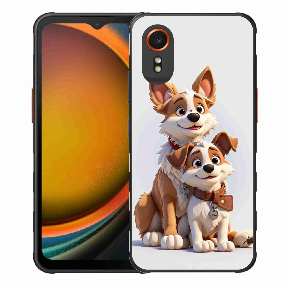 Gél borítás mmCase Samsung Galaxy Xcover 7 - rajzoló kutyákhoz
