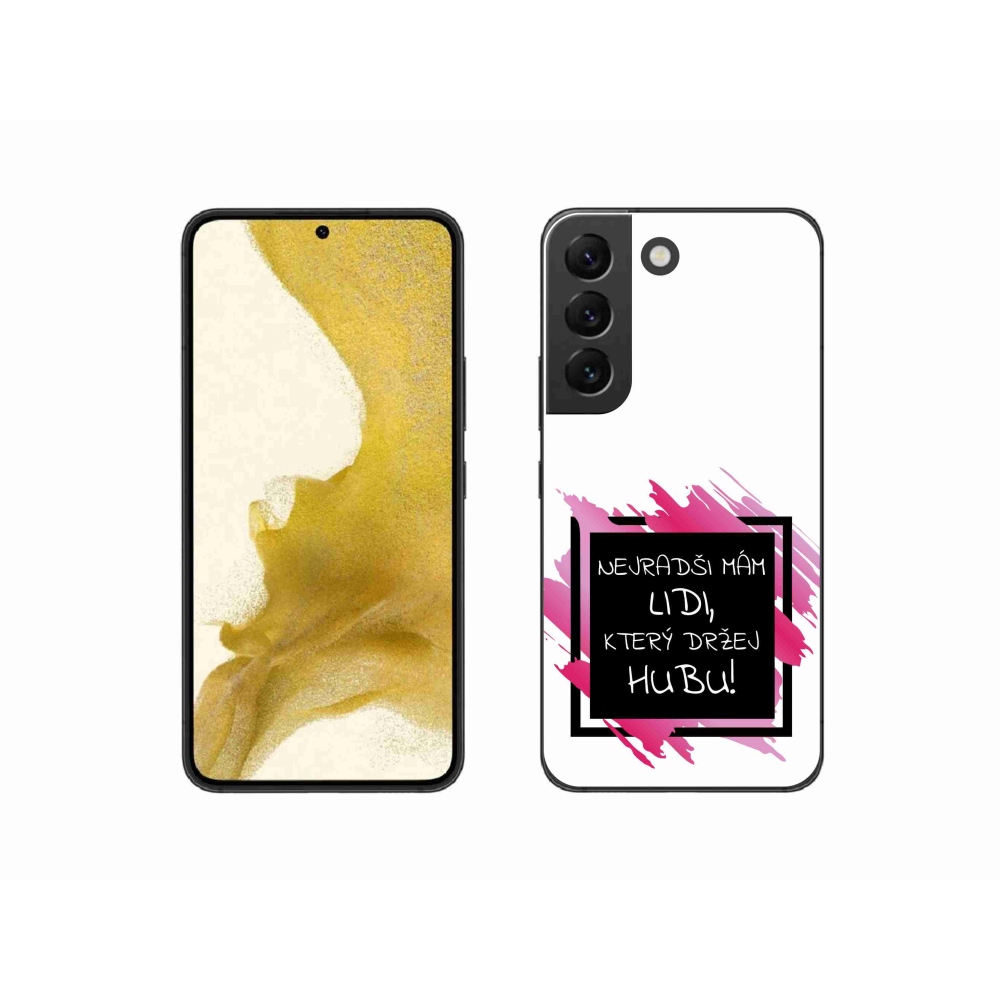 Gél borító mmCase Samsung Galaxy S22 5G - vicces szöveg 7 fekete-fehér háttérrel