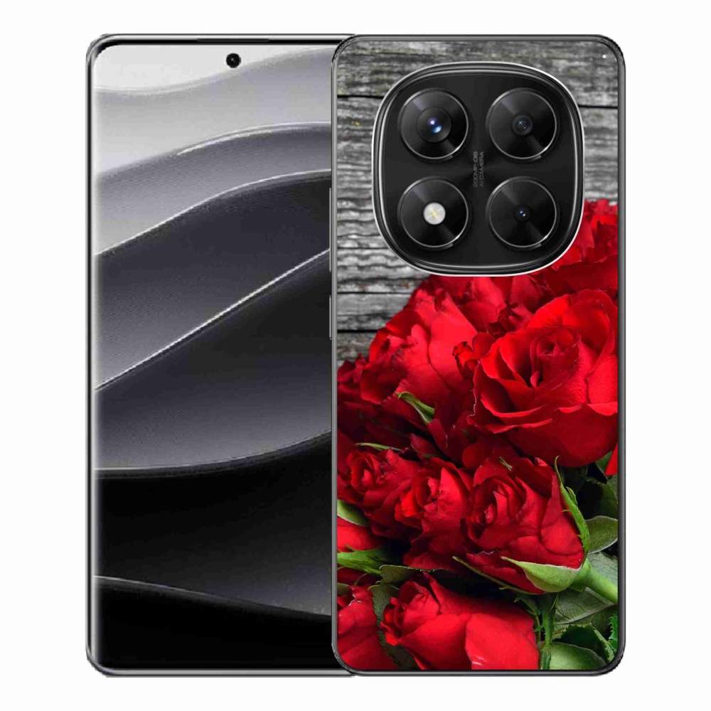 Gél borítás mmCase a Xiaomi Redmi Note 14 Pro 5G/Poco X7 5G számára - piros rózsa