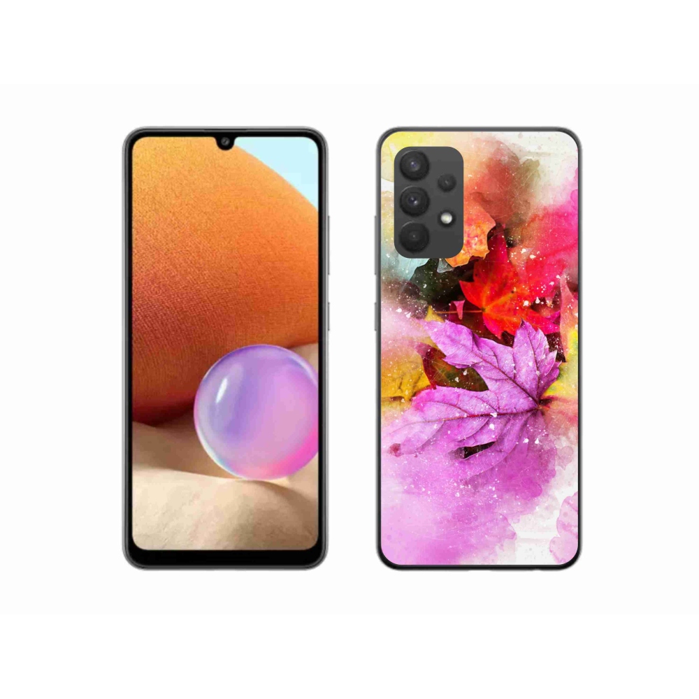 Zselés borítás mmCase Samsung Galaxy A32 4G - színes levelek