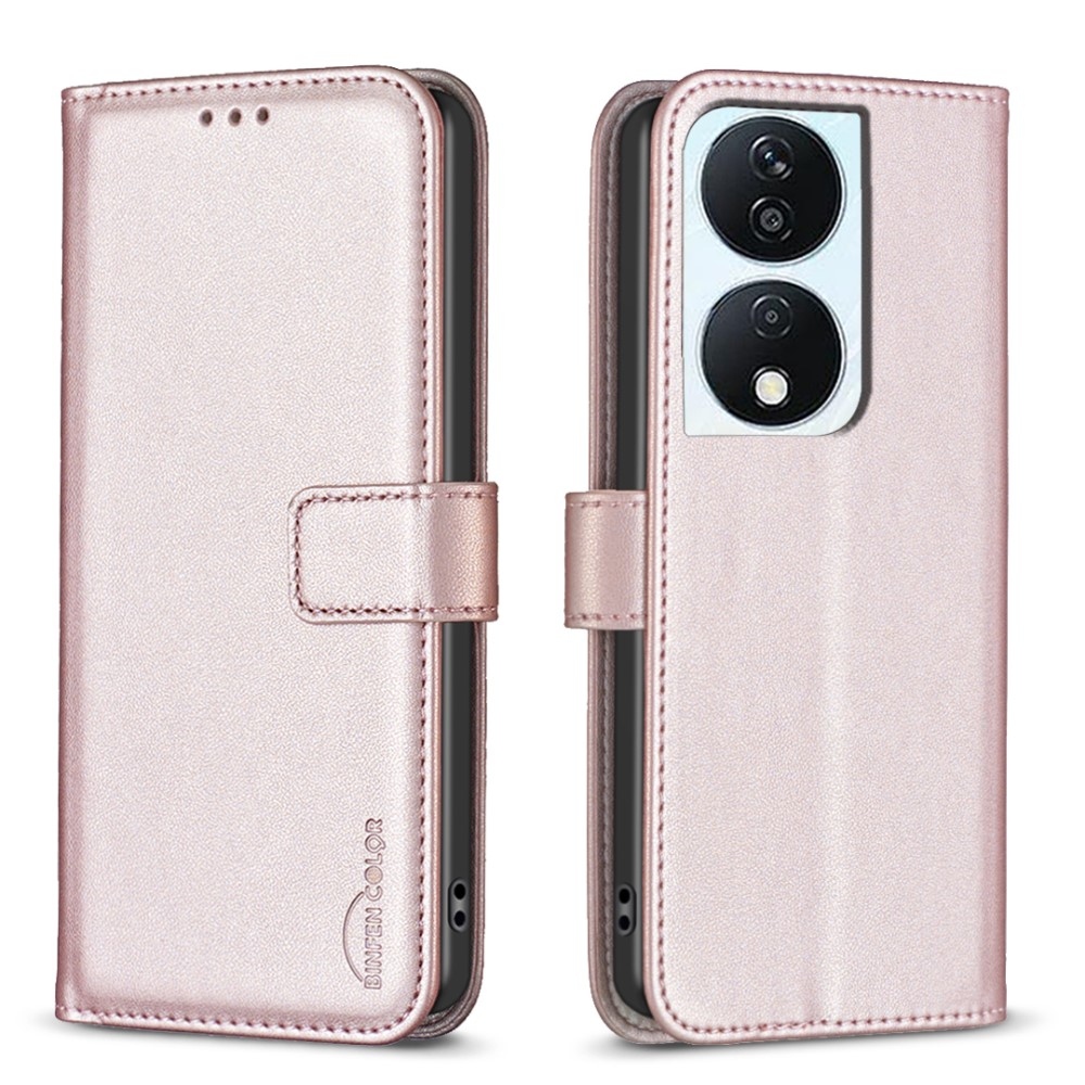 BNF könyvtáska Honor X7b/Honor 90 Smart készülékhez - rózsaarany