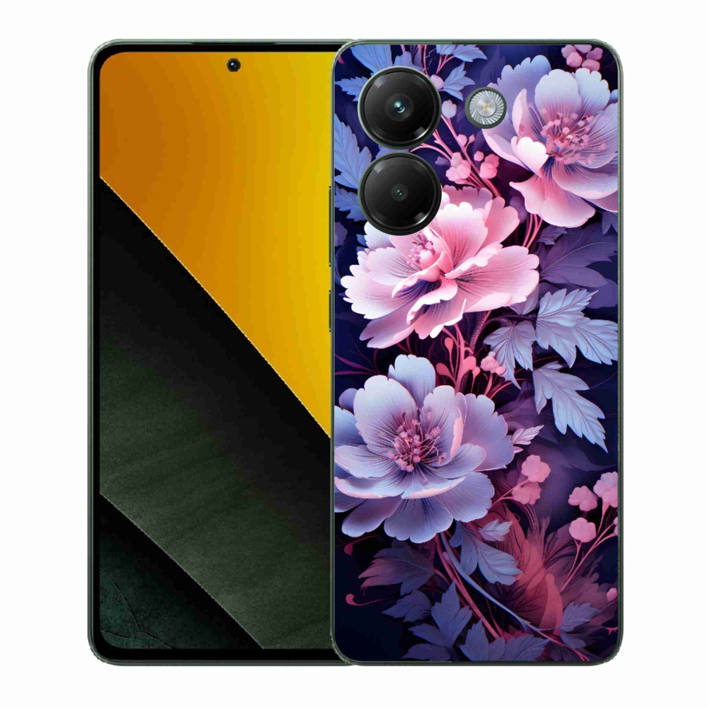 Gél borító mmCase a Xiaomi Poco M7 Pro 5G számára - virágok 11