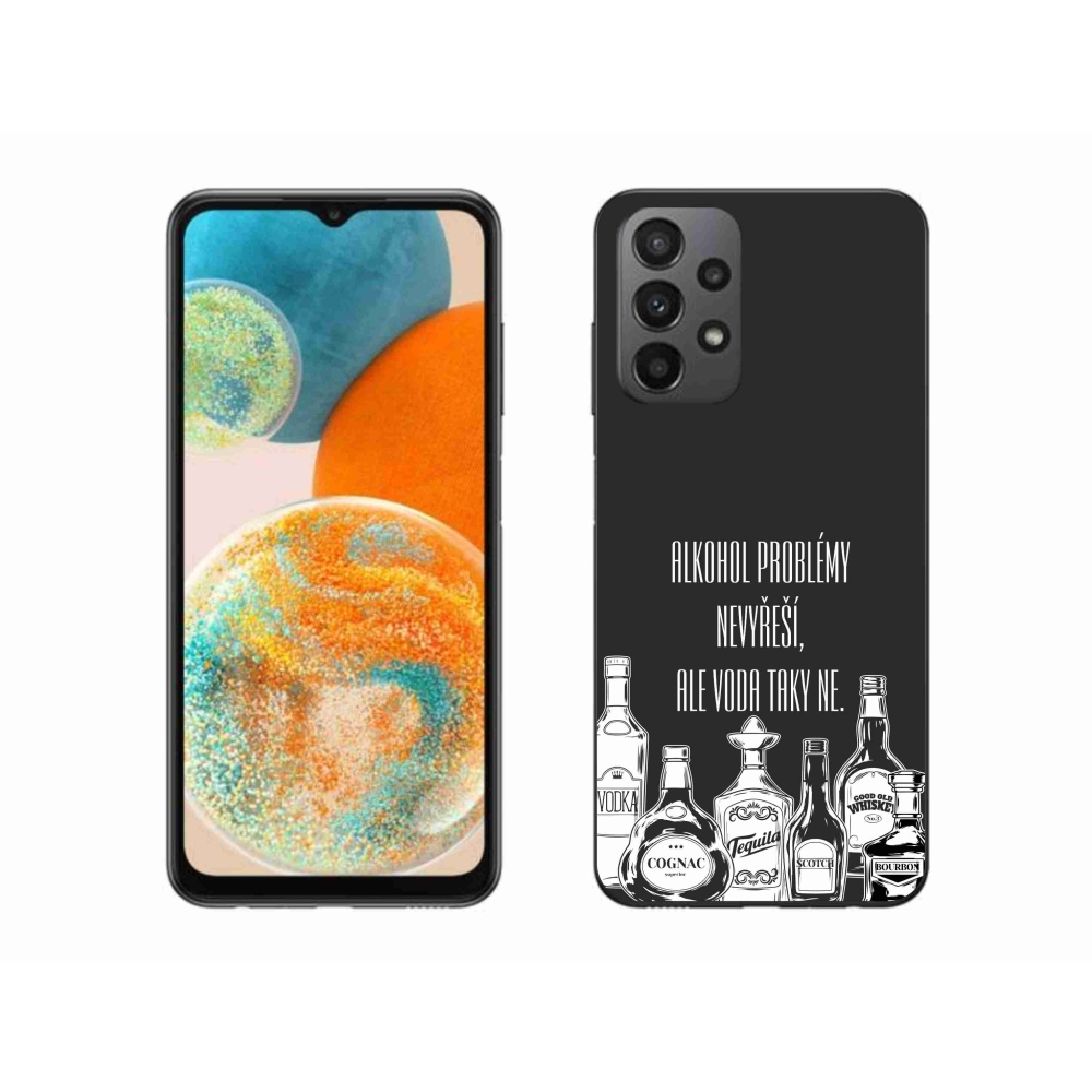 Gél borító mmCase Samsung Galaxy A23 4G/5G - vicces szöveg fekete háttérrel