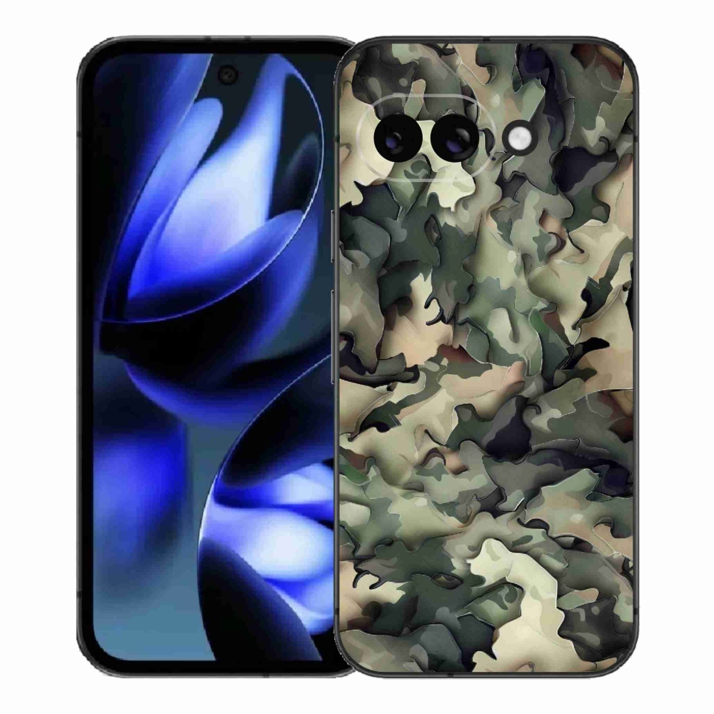 Zselés borítás mmCase a Google Pixel 9a készülékhez - terepszínű minta 9