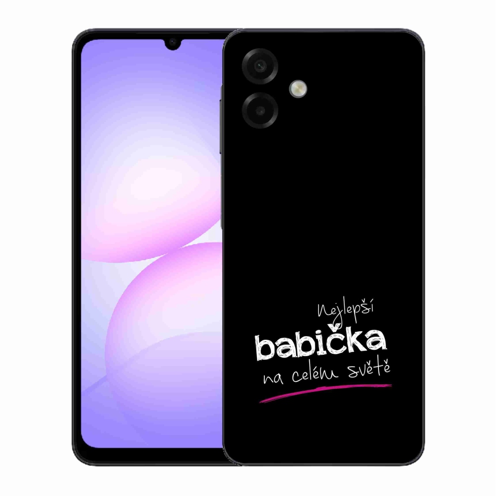 Gél borító mmCase Samsung Galaxy A07 4G - a legjobb nagymama 4 fekete háttérrel