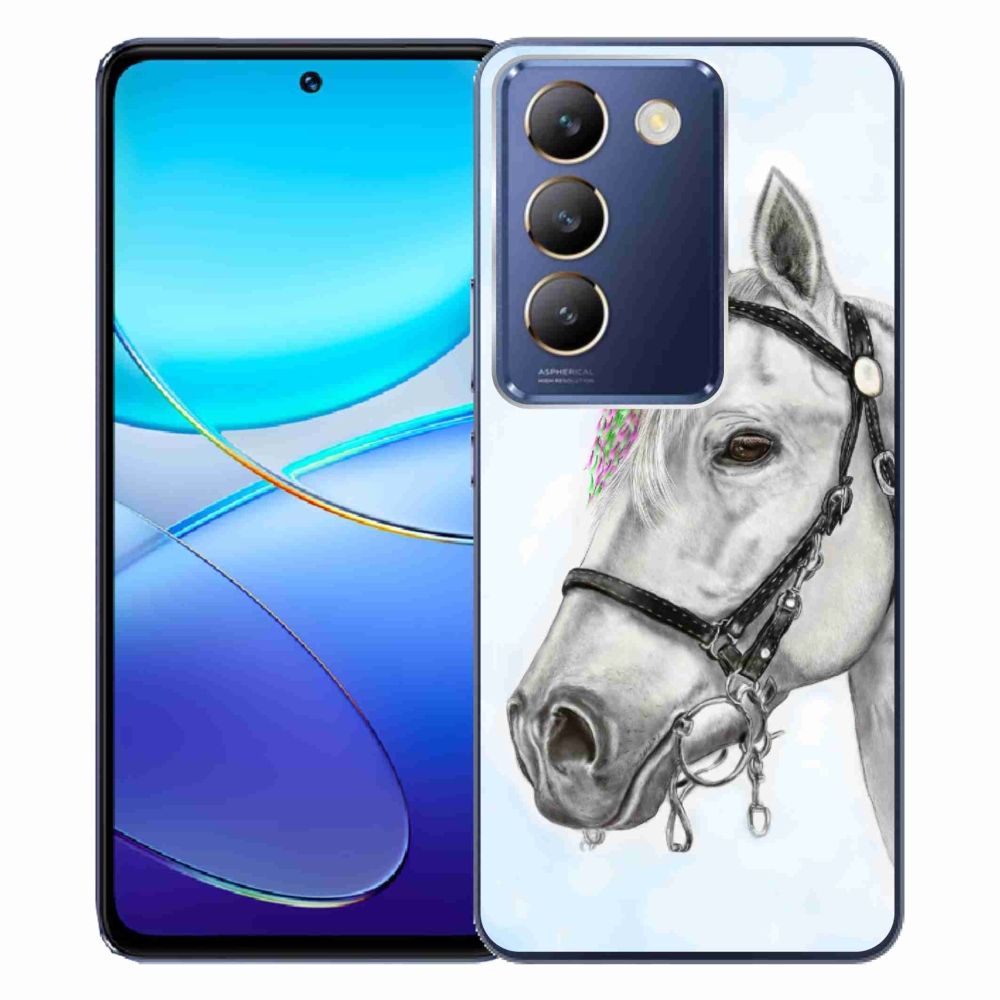 Gél borító mmCase a Vivo V40 SE 4G/5G - fehér ló 1