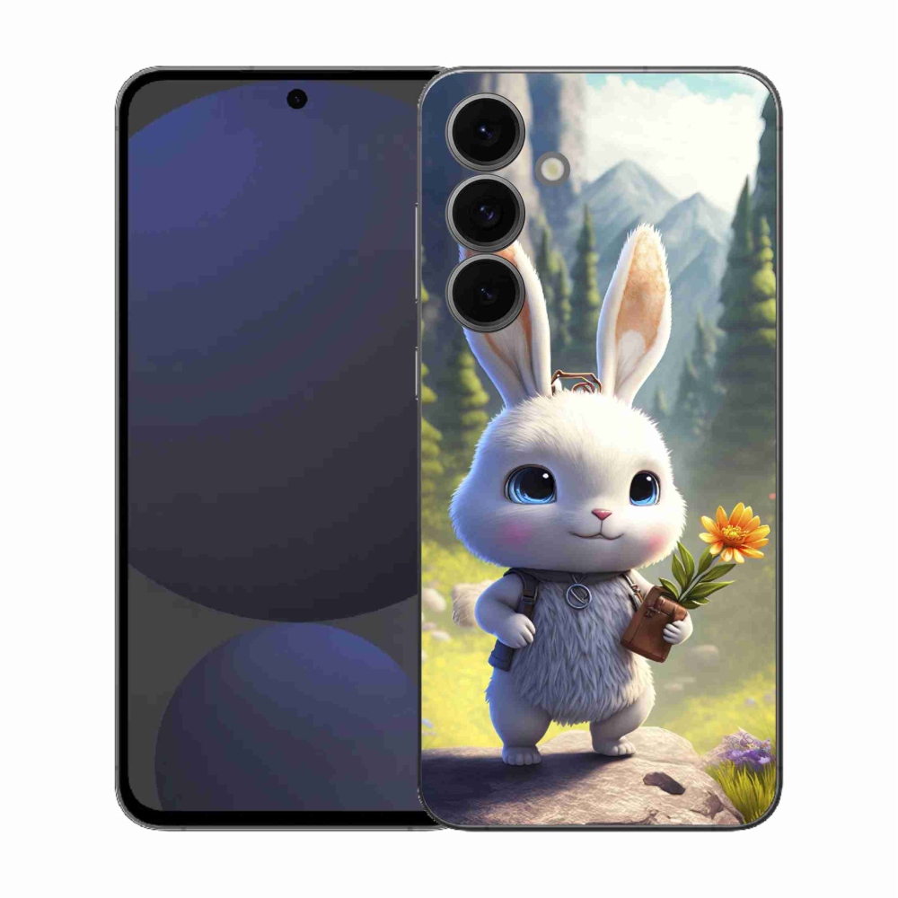 Gél védőhuzat mmCase Samsung Galaxy S25 FE készülékhez - aranyos nyuszi