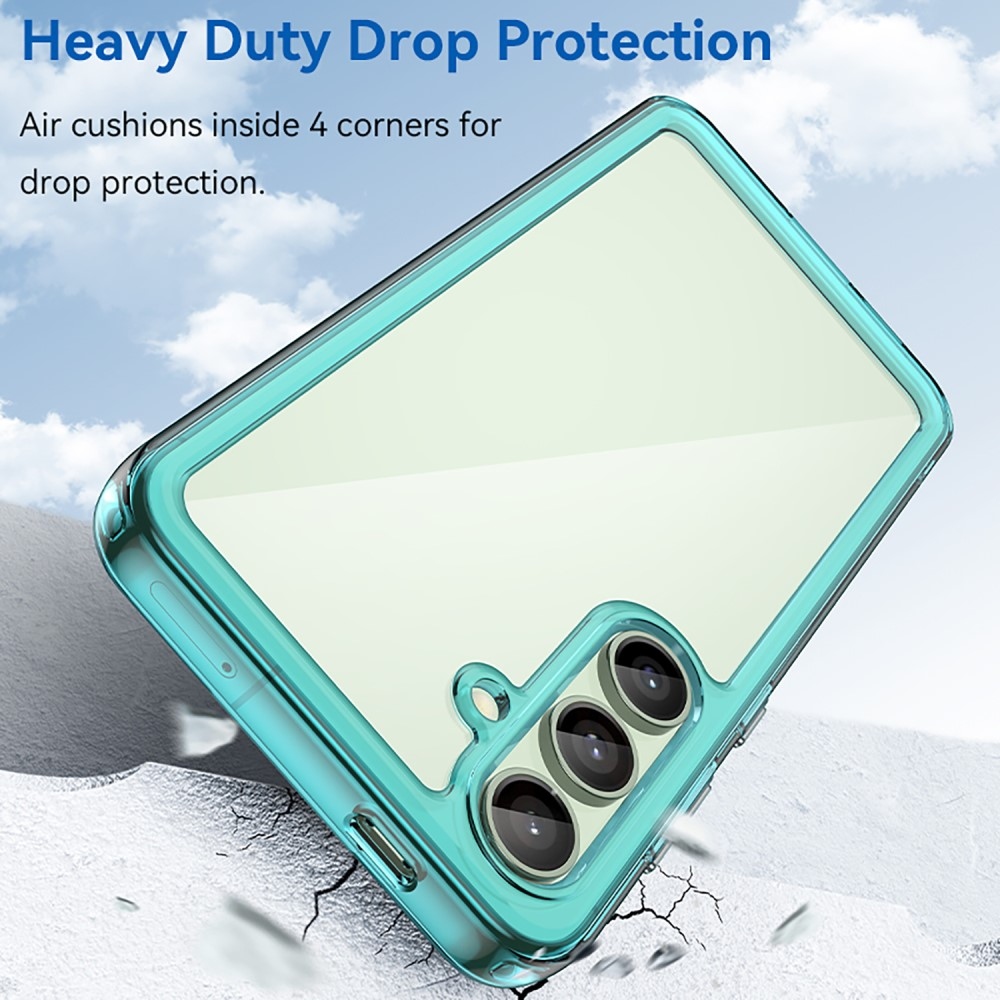 Gél tok fix hátlappal Samsung Galaxy S24 FE készülékhez - világoskék