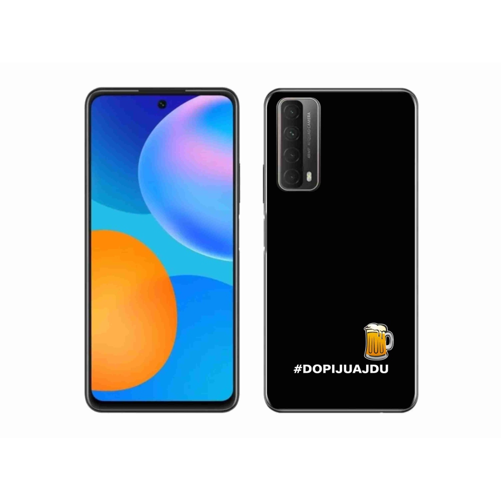 Gél borítás mmCase a Huawei P Smart (2021) - sör motívum 1 fekete háttérrel