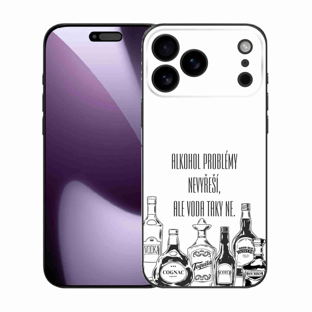 Gél borítás mmCase iPhone 17 Pro Max készülékhez - vicces szöveg fehér háttérrel