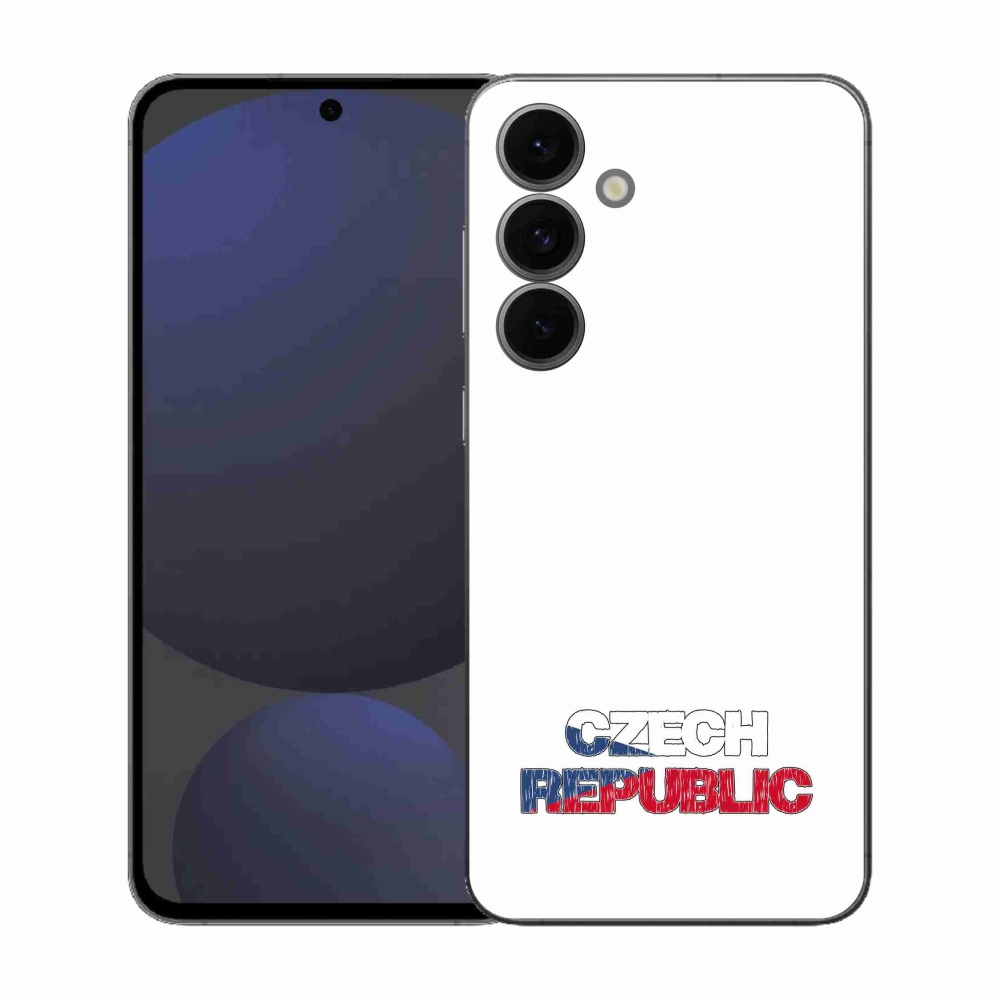 Gél borító mmCase Samsung Galaxy S25 FE - Csehország fehér háttér