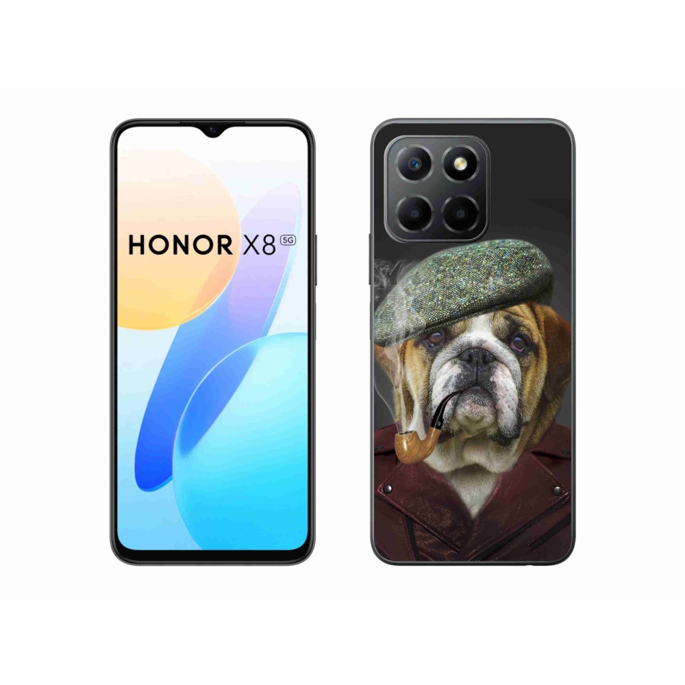 Zselés borítás mmCase a Honor X8 5G készülékhez - kutya csővel