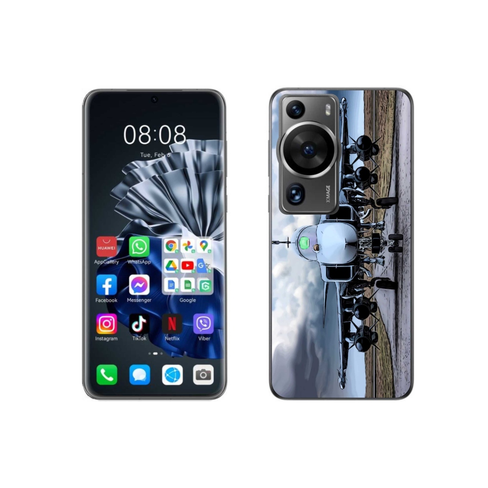 Gél borítás mmCase a Huawei P60 Pro - katonai repülőgépen