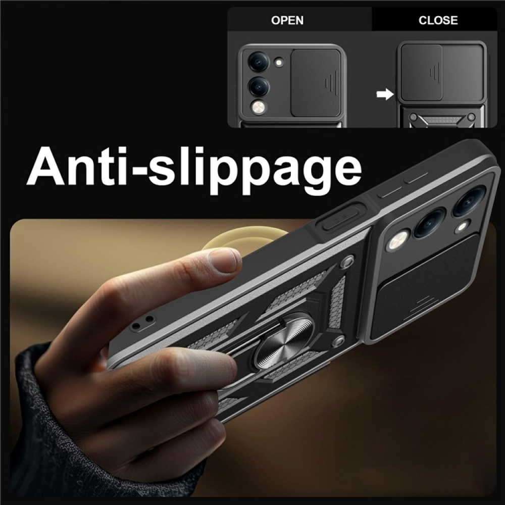 Csúszásálló borítás a Vivo Y29s 5G készülékhez - fekete